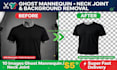 do ghost mannequin neck joint and background removal