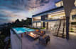do outdoor landscape and pool lighting design with 3d visualization