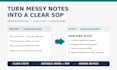 turn your notes or meeting transcript into a clear sop