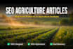 write SEO optimized blog posts and articles for agribusiness