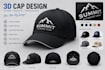 create a professional 3d cap design and realistic mockup