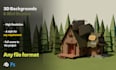 scene and background in 3d