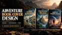 design a cinematic adventure book cover