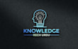create a custom knowledge, brain, or tree of learning logo design