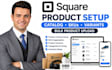 setup square product catalog skus variants bulk product upload
