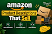 write high converting amazon product descriptions and listings