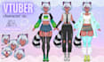 draw and rig live2d vtuber model, 2d vtuber model, vtuber, vtuber rigging