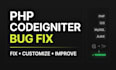 fix PHP codeigniter bugs and develop custom features