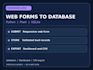 build a python web form with database and CSV export