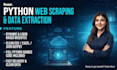 do python web scraping, data extraction and automation