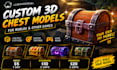 create a low poly 3d treasure chest model for roblox