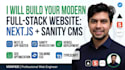 build custom next js website with sanity cms and vercel deployment