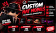 create a low poly hat model for roblox