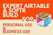 build your airtable database, airtable interface and softr webapp