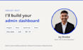 build an angular or react admin dashboard or web app