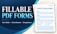create fillable PDF forms with text fields, checkboxes and dropdowns