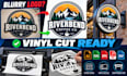 vectorize blurry logo for urgent vinyl cutting storefront sign production output