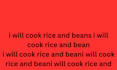 cook rice and bean
