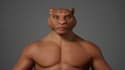 made humanoid 3d model,3d creature,fantasy character, metahuman dna, fur texture