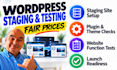 stage and test wordpress instances