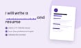 write a professional CV and resume