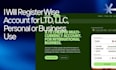register wise account with ltd, llc personal wise, business wise