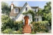 draw a watercolor house painting