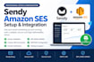 do sendy amazon ses setup SMTP integration domain auth deliverability service