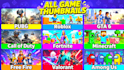 design cartoon gaming thumbnail for roblox minecraft