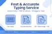 fast and accurate typist and data entry
