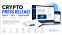 write and distribute a crypto press release for blockchain and token promotion