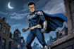 do a superhero comic illustration