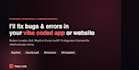 fix bugs and errors in your vibe coded app or website