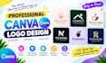 design a professional canva logo for your business