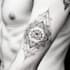 draw a geometric fine line graphic tattoo design