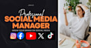 social media post and designer