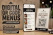 design your premium mobile restaurant menu, bbq menu, and custom branded qr code