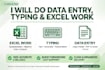 accurate excel data entry, google sheets and web research