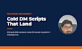 write cold linkedin dm scripts for fractional execs, consultants, coaches