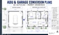 adu house plans, garage conversion, 2d autocad architecture permit drawings