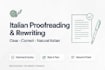 write, rewrite and proofread italian texts