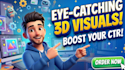 design 3d animated video thumbnails and assets
