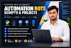 script java, python bot, c, sql database coding, programming project developer