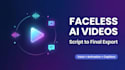 make faceless ai youtube videos with voiceover, animation, captions