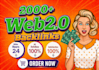 2000 dofollow web 2 0 SEO backlinks high quality web 20 link building