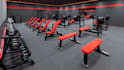 design gym interior, floor plan, equipment layout and 3d rendering