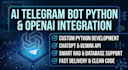 build a custom python telegram bot with ai integration