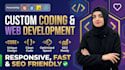 develop a professional custom website using HTML CSS javascript PHP