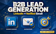 do b2b lead generation linkedin leads with  verified email