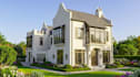 build 3d dutch colonial house,brick duplex,residence design,semi detached render